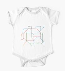 Tube Map Inspired Design One Piece - Short Sleeve
