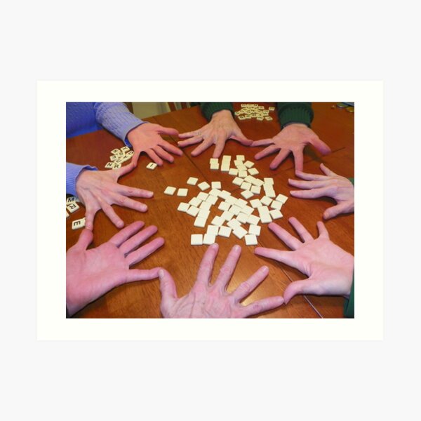 Playing Bananagrams Art Print
