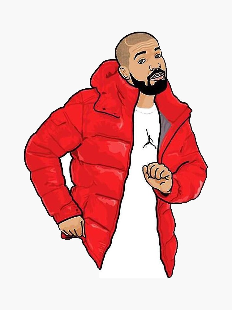 "Drake Cartoon" Sticker by brookswhitley | Redbubble