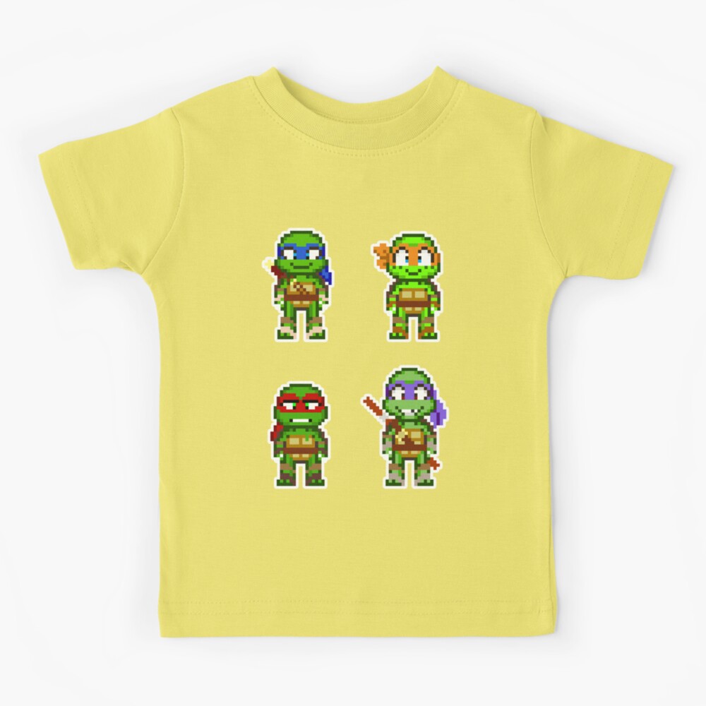 Teenage Mutant Ninja Turtles Boys Pixelated TMNT Characters Boys T-Shirt