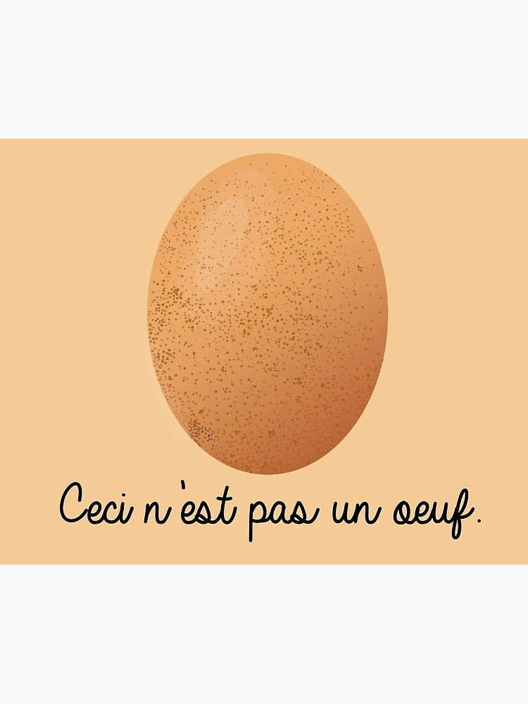 ceci-n-est-pas-un-oeuf-poster-for-sale-by-flashmanbiscuit-redbubble