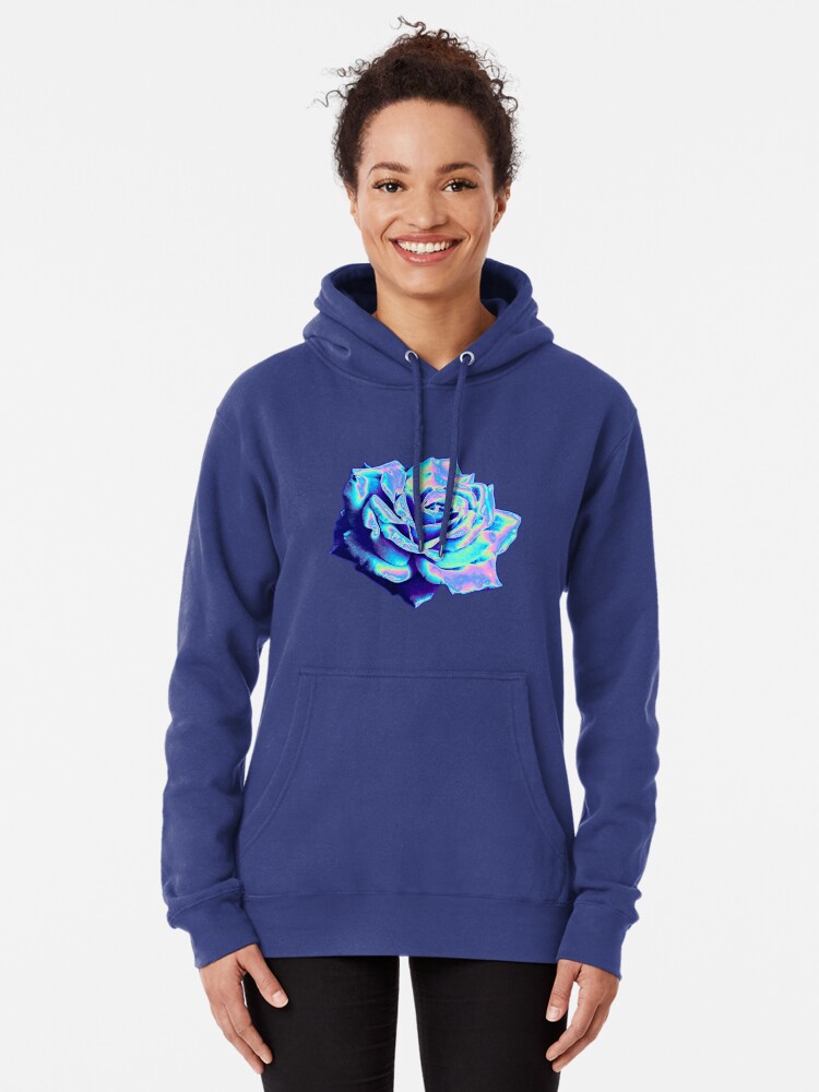 blue rose hoodie