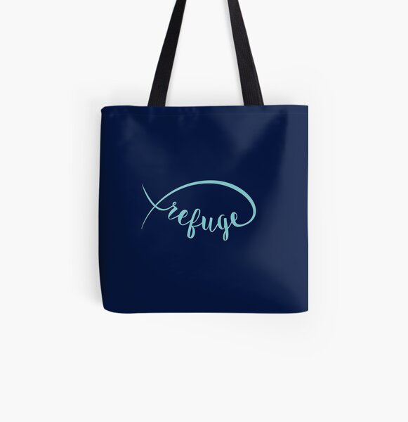 Refuge in Light Blue All Over Print Tote Bag