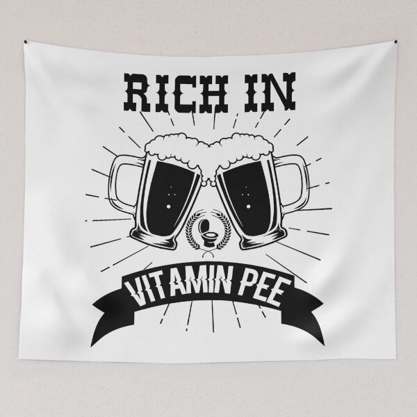 Artikelvorschau, Bier ist reich an Vitamin Pee - Bier Humor entworfen und verkauft von alltheprints.