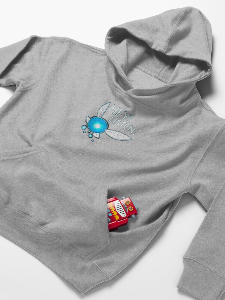 Alternate view of Navi! HEY! LISTEN! Kids Pullover Hoodie