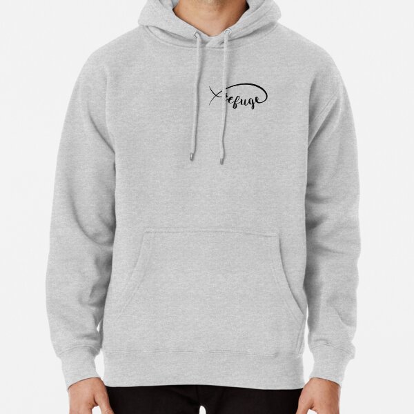 Refuge in Black Pullover Hoodie