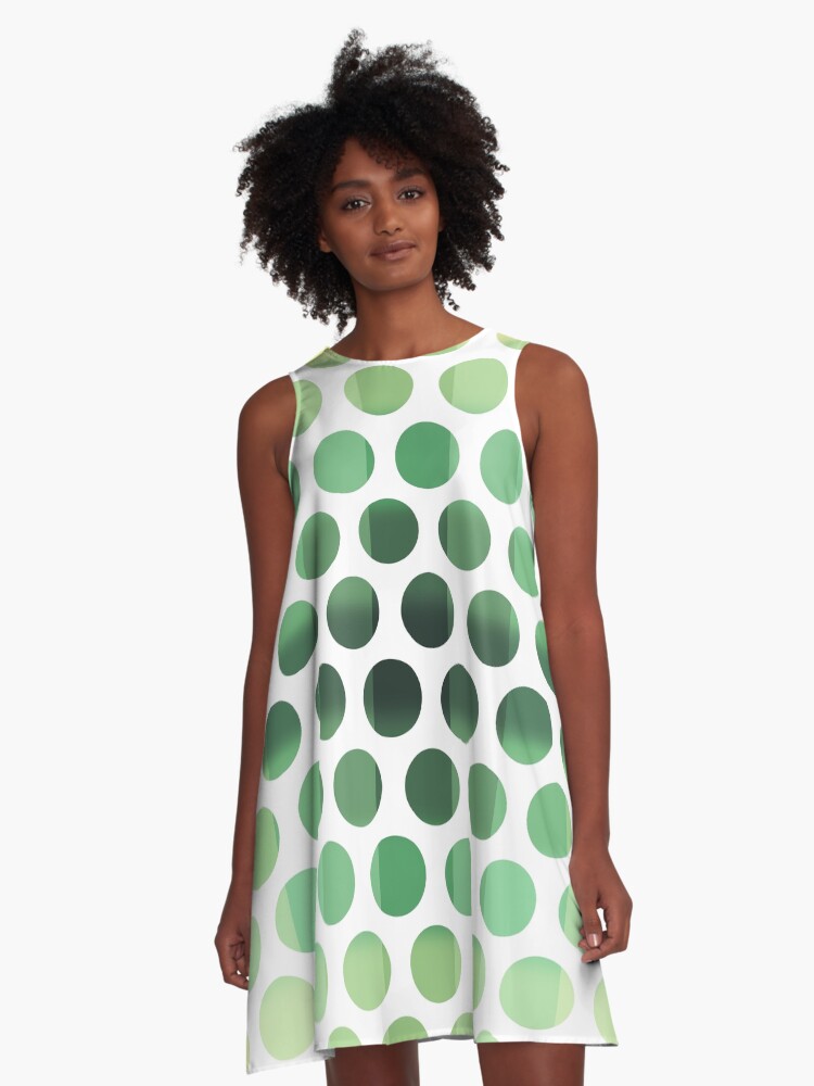 olive green polka dot dress