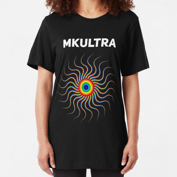 Project MKULTRA CIA Mind Control Psychedelic Slim Fit T-Shirt