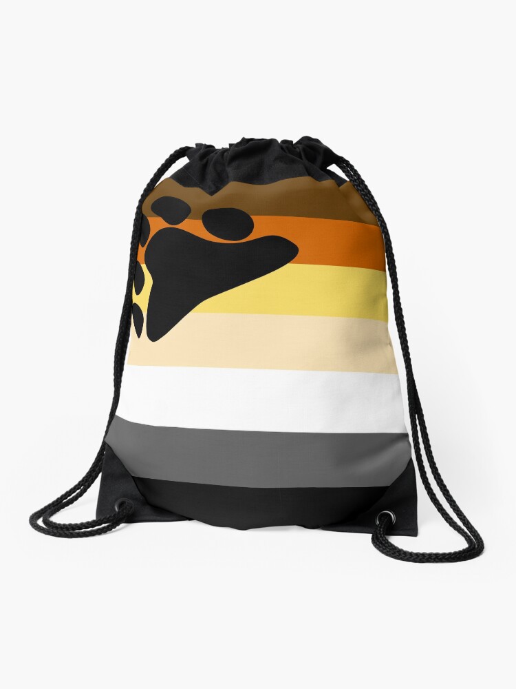 Drawstring Bag, Bear Brotherhood Pride Flag designed and sold by allhistory