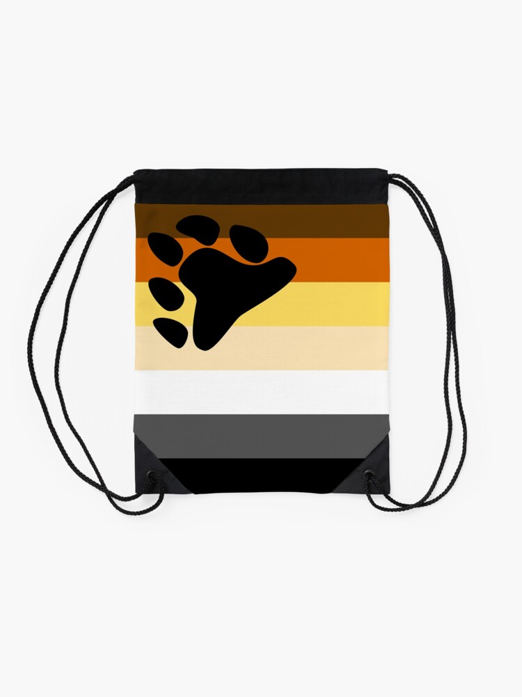 Thumbnail 2 of 3, Drawstring Bag, Bear Brotherhood Pride Flag designed and sold by allhistory.