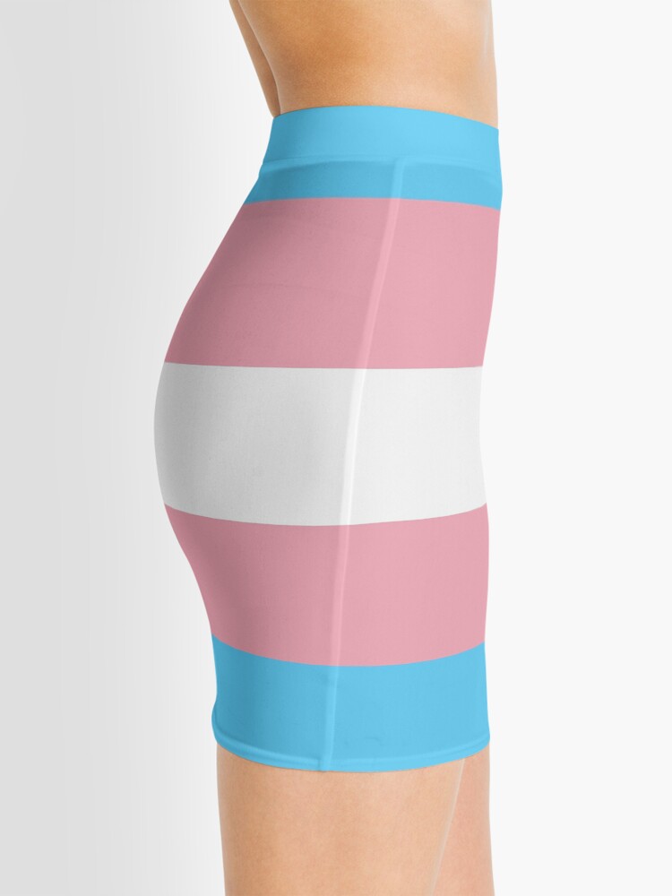 Alternate view of Transgender Pride Flag Mini Skirt