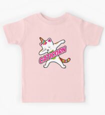 Caticorn - lustiges tupfenes Einhorn Katze Kinder T-Shirt