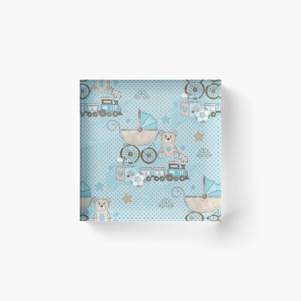 Item preview, Baby Bear Pattern Blue Background designed and sold by lizious.