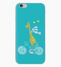 Bunny going for a ride with Giraffe iPhone Case