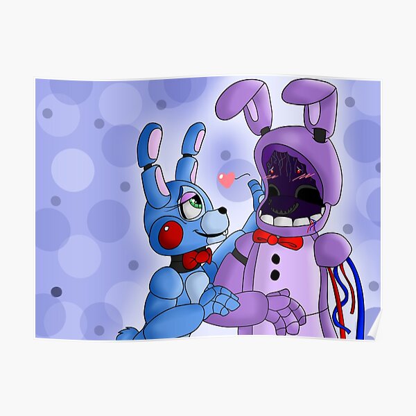 Póster Fnaf Bonnie Y Marchita Bonnie De Questionedturke Redbubble 0556