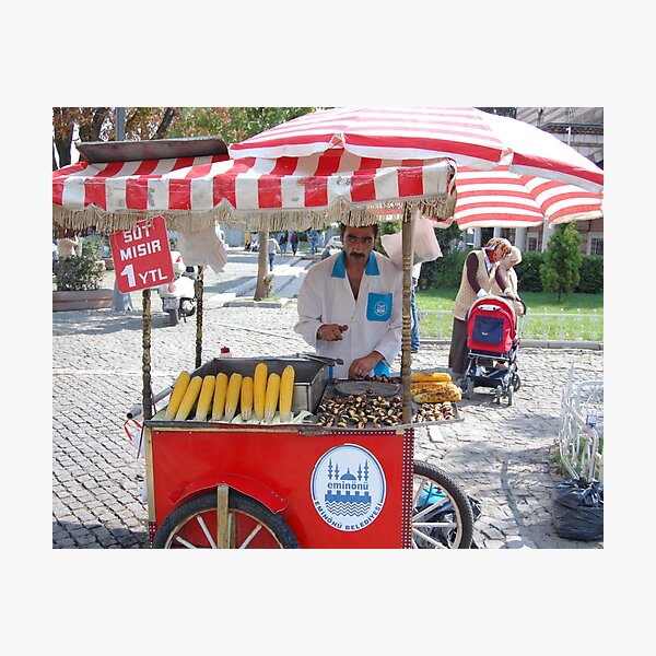 Vendor outside the Hagia Sophia and Blue Mosque Photographic Print