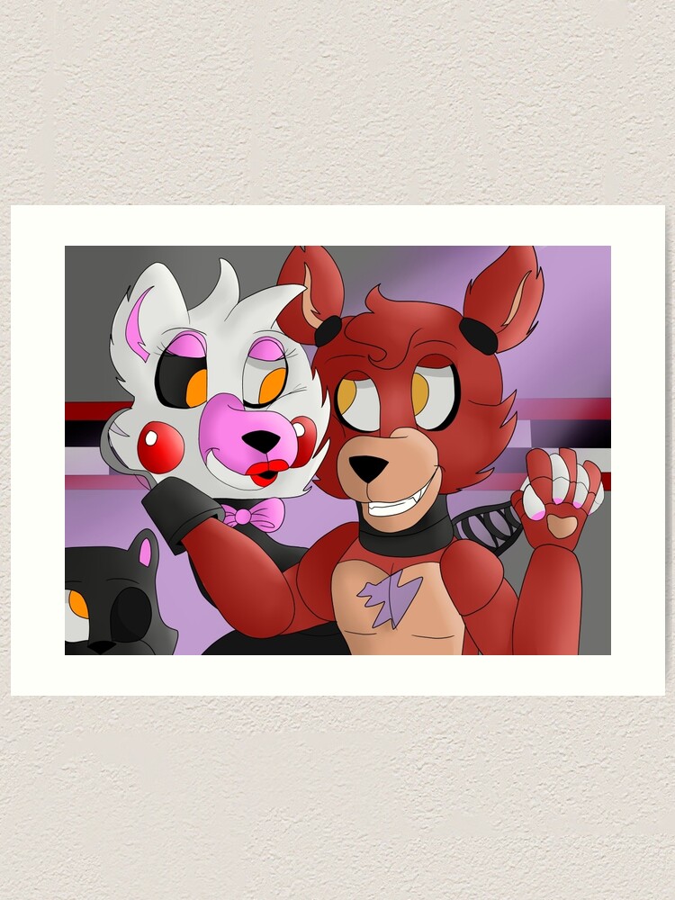Fnaf Foxy And Mangle Art Print By Questionedturke Redbubble