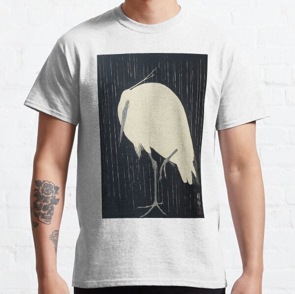 Egret in the Rain, Ohara Koson, 1920s Classic T-Shirt