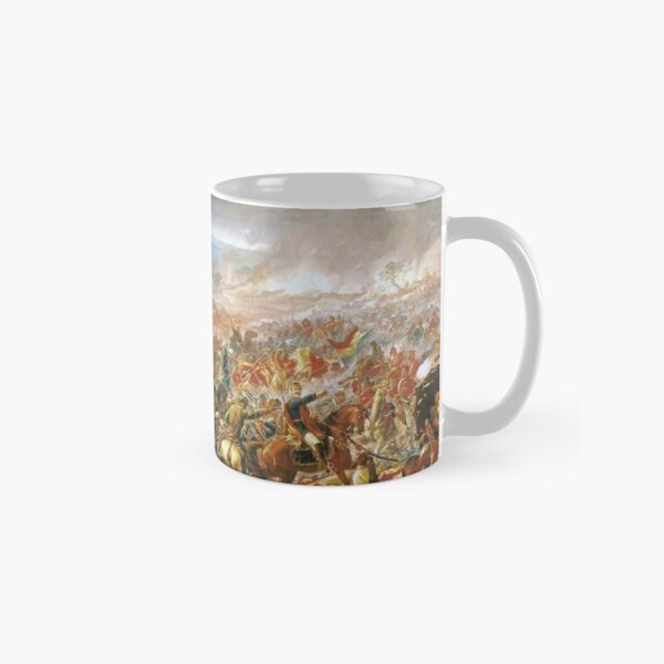 Battle of Tuyutí. #war, #crowd, #weapon, #army, #battle, illustration, painting, people, art, flame Classic Mug