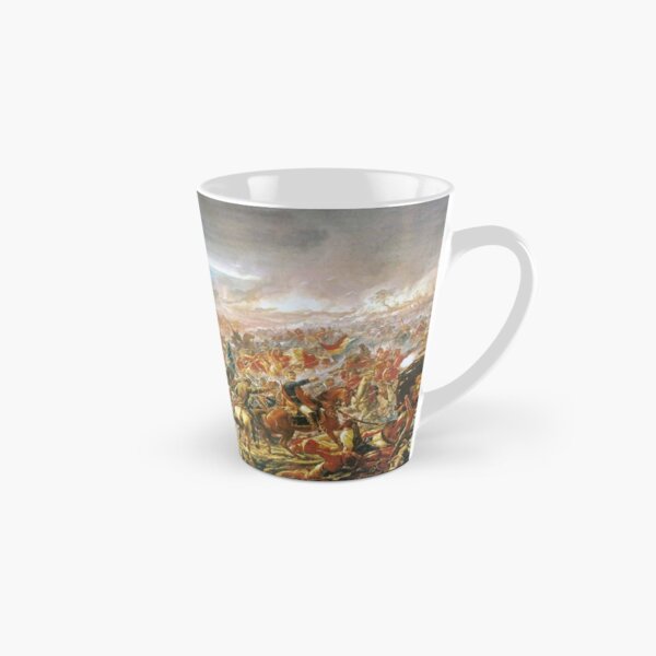 Battle of Tuyutí. #war, #crowd, #weapon, #army, #battle, illustration, painting, people, art, flame Tall Mug