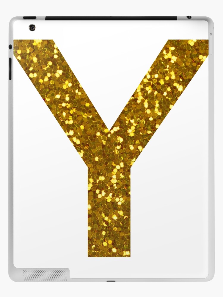 gold letter y gold glitter ipad case skin for sale by pascally redbubble