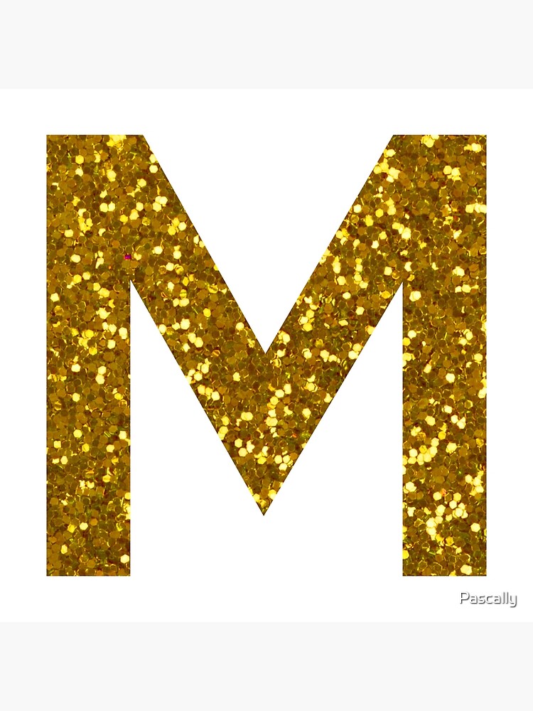 gold-letter-m-gold-glitter-metal-print-by-pascally-redbubble