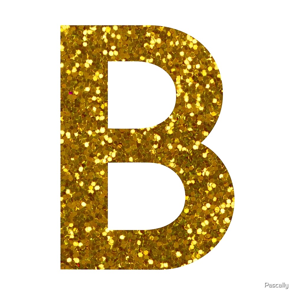 Oro Letra B Oro Glitter De Pascally Redbubble