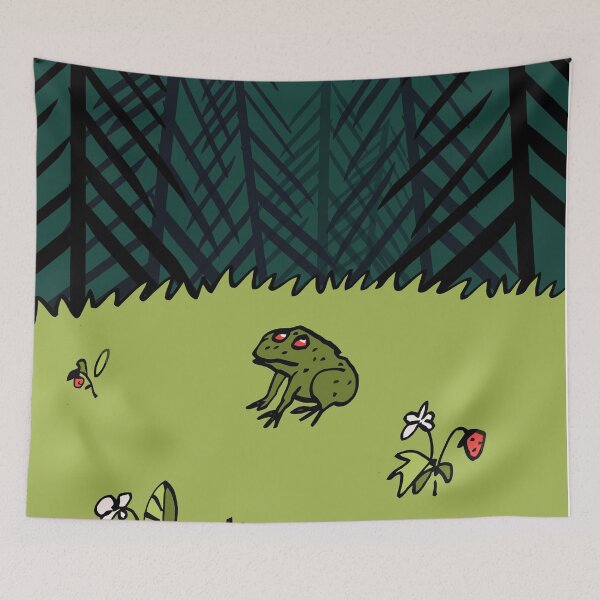 Item preview, Frog On A Forest Field designed and sold by BlackLineWhite.