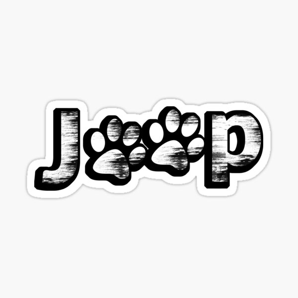 Download Jeep Paw Logo Stickers | Redbubble