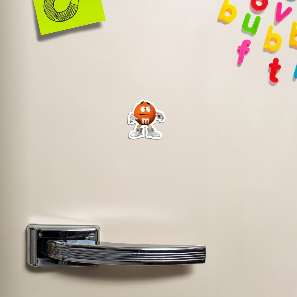 Beautiful Bright Orange M&M Candy Refrigerator Magnet -  UK