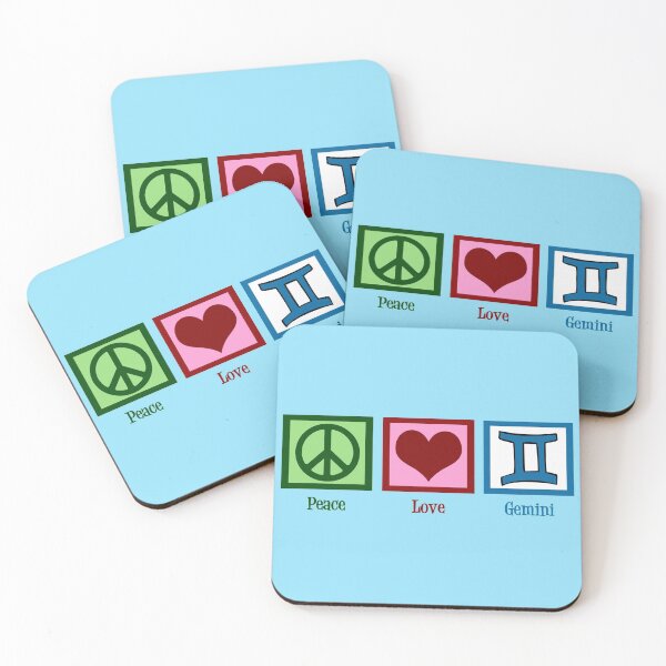 Aperçu de l'œuvre Peace Love Gemini créée et vendue par Epic Love Designs.