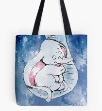 Dumbo and his mother, Mother and baby elephant Tote Bag