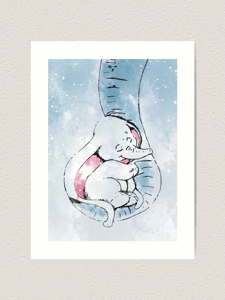 Impression Artistique Dumbo Et Sa Mere Par Rosaliartbook Redbubble