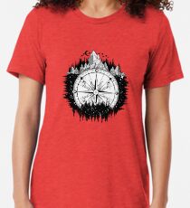 Mountain and compass Tri-blend T-Shirt