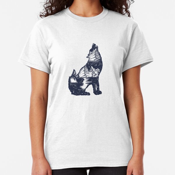Wolf double exposure Classic T-Shirt