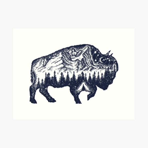 Update 80 bison tattoo outline best  thtantai2