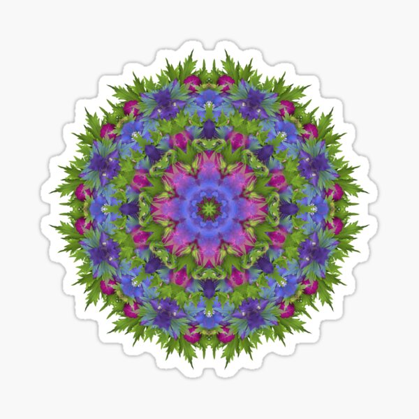 Jewel Toned Floral Explosion Sticker