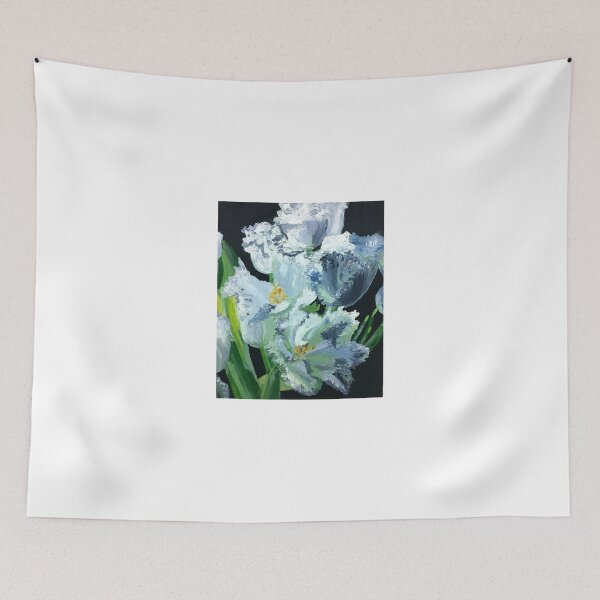 Item preview, transparent flowers on black background designed and sold by olena2552.
