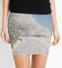 Snow on the river bank Mini Skirt
