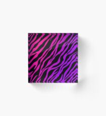 Leopard Print Pink and Purple Acrylic Block