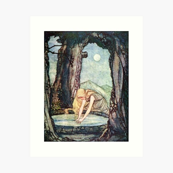 Item preview, The Goose Girl at the Well - Rie Cramer designed and sold by forgottenbeauty.