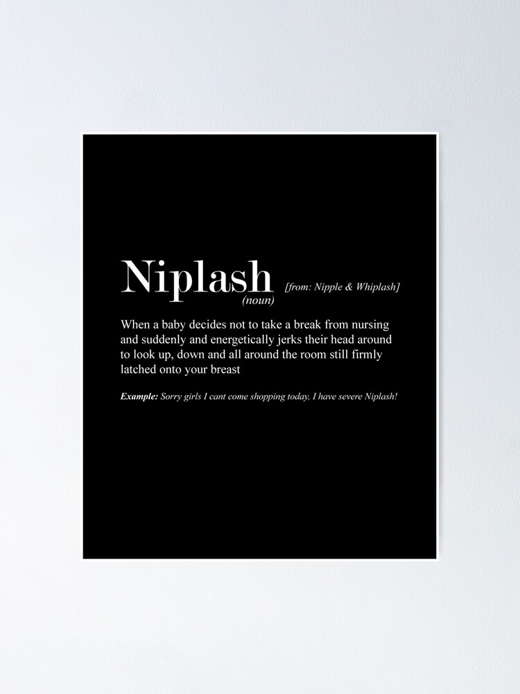 Poster Niplash Description Citation Sur L Allaitement Drole Par Mcgraphics Redbubble