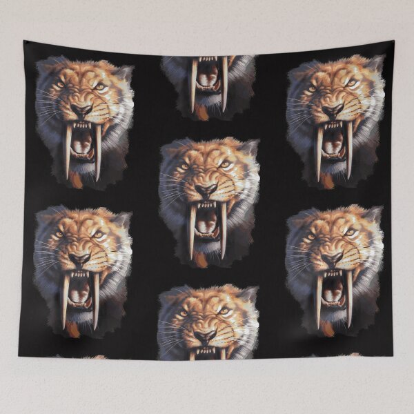 Item preview, tiger lion wild saber-toothed crass lol swagg blood attack teeth thai boxing taiboxes china asia fight dangerous tiger look boy kindergarten animal jungle extinct designed and sold by originalstar.