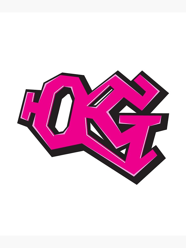 "Graffiti Style Electric Pink 'OG' Original Gangsta" Photographic Print