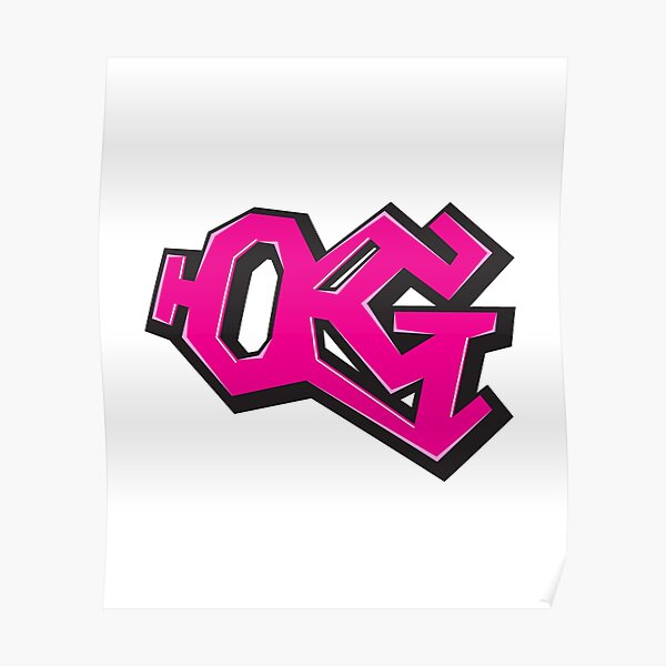 "Graffiti Style Electric Pink 'OG' Original Gangsta" Poster by