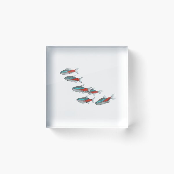 Item preview, School of Neon Tetra Fish designed and sold by Caitlyn Cooper.