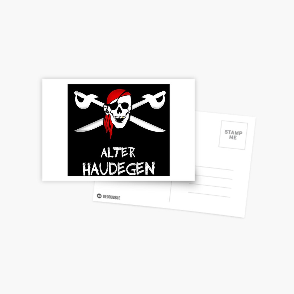 Pirat Haudegen Vater Mann Fasching Verkleidung Sabel Skull Totenkopf Geschenk Wild Gefahr Augenklappe Geschenk Geburtstag 40 50 60 70 80 Grossvater Opa Stolz Grusskarte Von Originalstar Redbubble