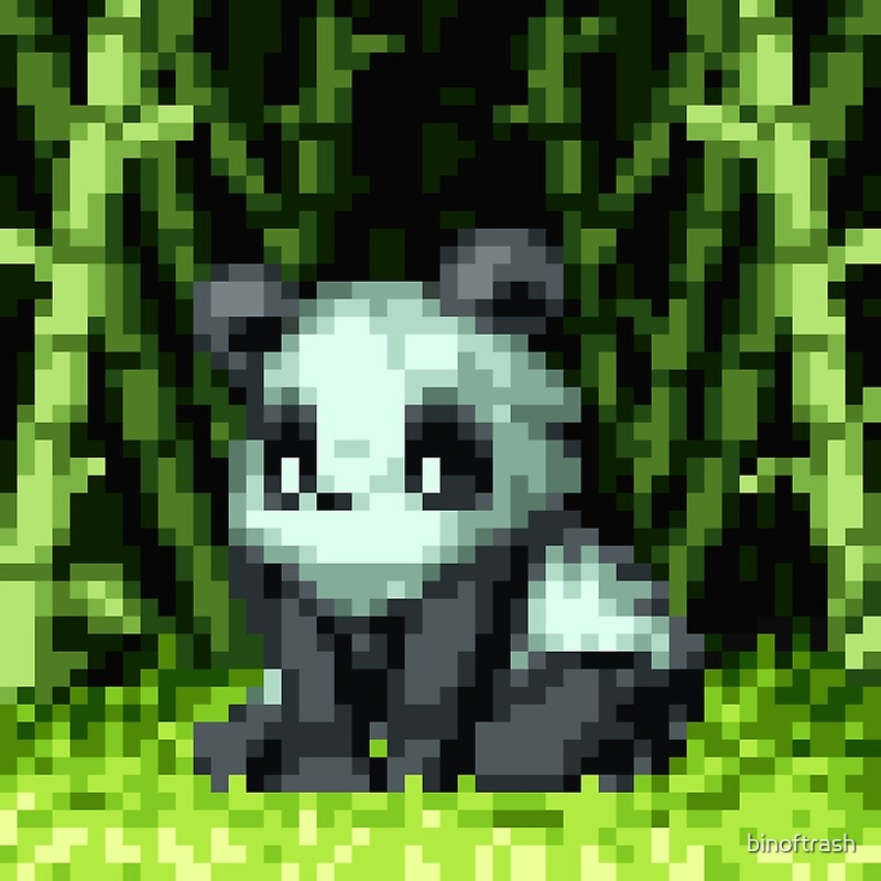 Panda Pixel Art Patterns