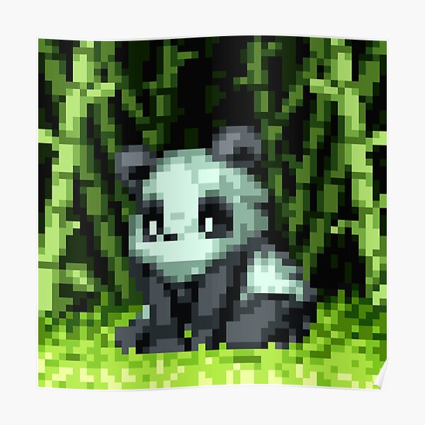 Pixel Panda Poster