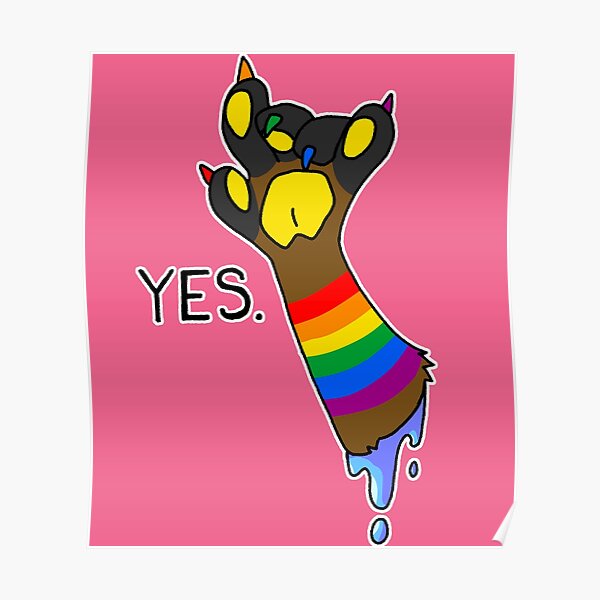 Gay Furry Pride Poster For Sale By Noirfaux Redbubble 9018